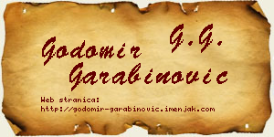 Godomir Garabinović vizit kartica